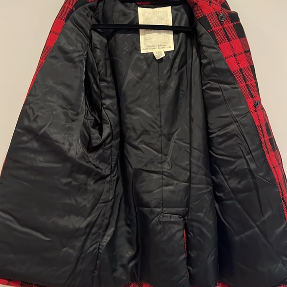 Ralph Lauren Denim & Supply Pea Coat Jacket Buffalo Plaid Double Breasted Sz L - Picture 8 of 9